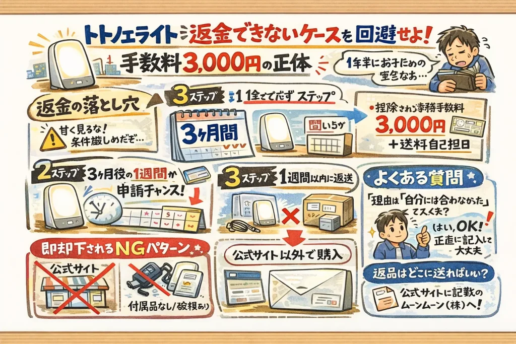 トトノエライト返金のグラレコ画像