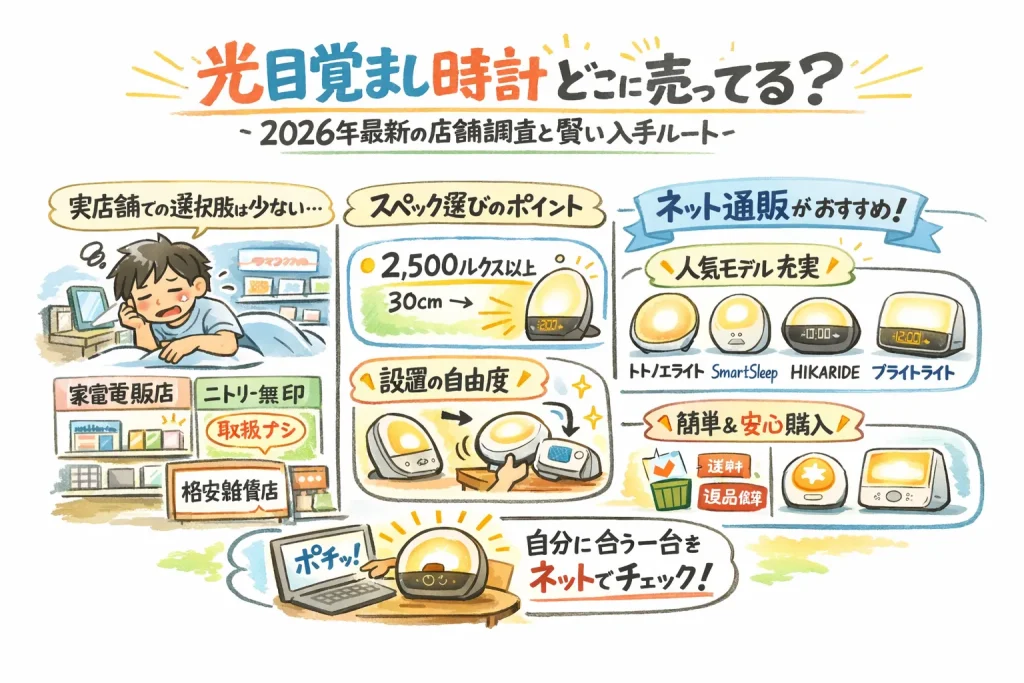 光目覚まし時計 どこに売ってるのグラレコ画像