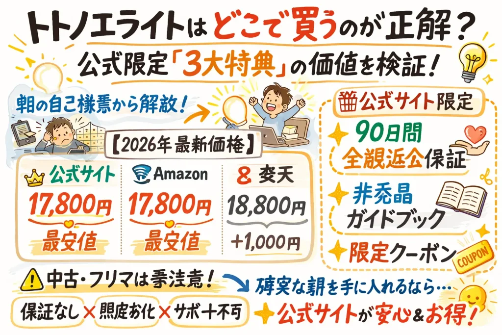 トトノエライト|どこで買うのグラレコ画像