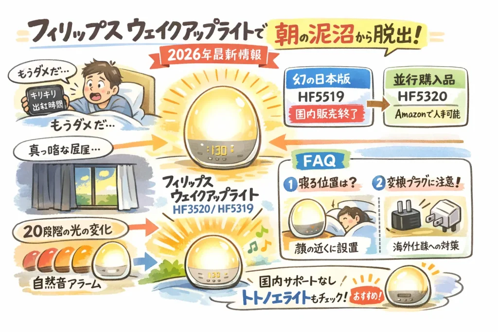 フィリップスウェイクアップライトのグラレコ画像