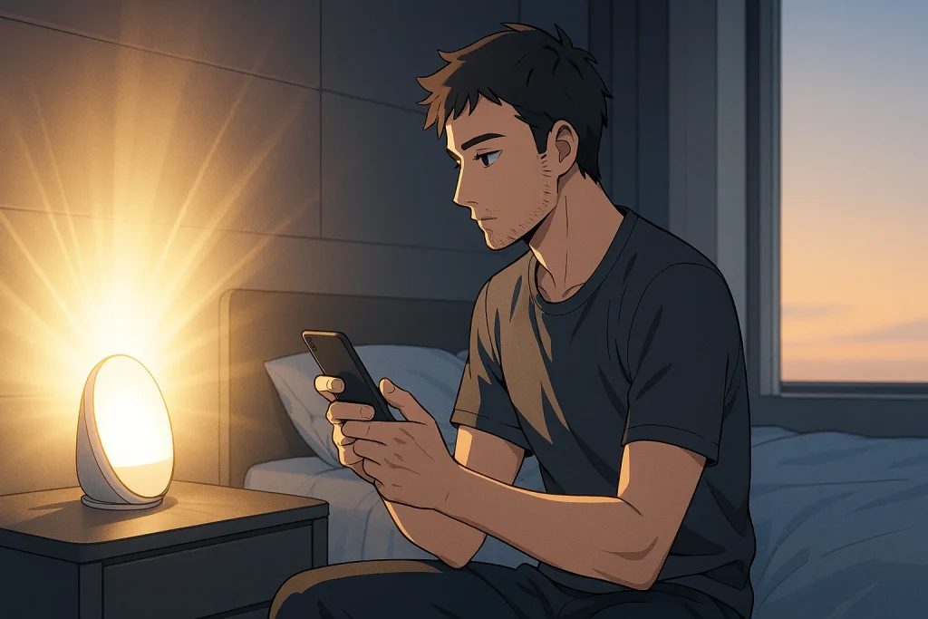 スマホアプリと光目覚まし時計の連携